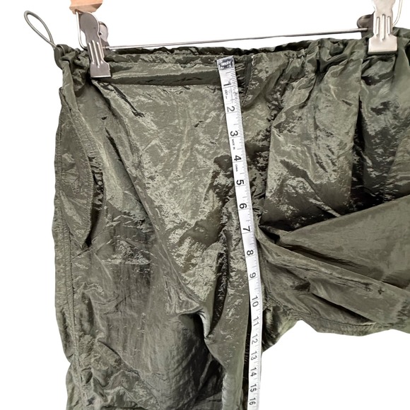 Urban Outfitters Iets Frans Baggy Tech Pants Green Streetwear Utility Size Small - Picture 10 of 16